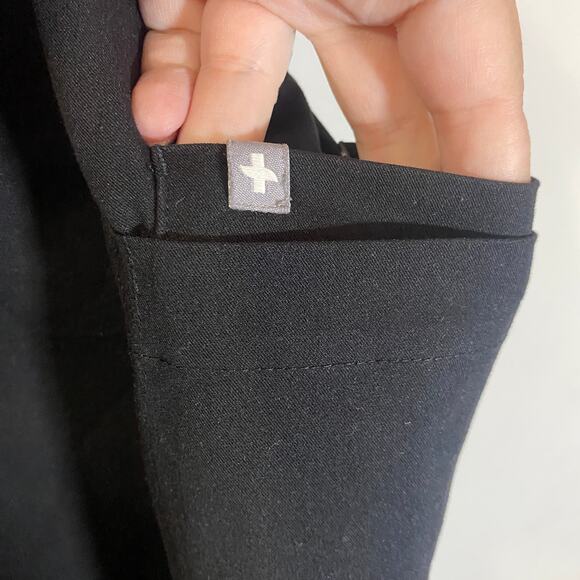 FIGS High Waisted Yola Skinny Scrub Pants Black Lightweight Medical Wear Sz 4XLP - Picture 4 of 11